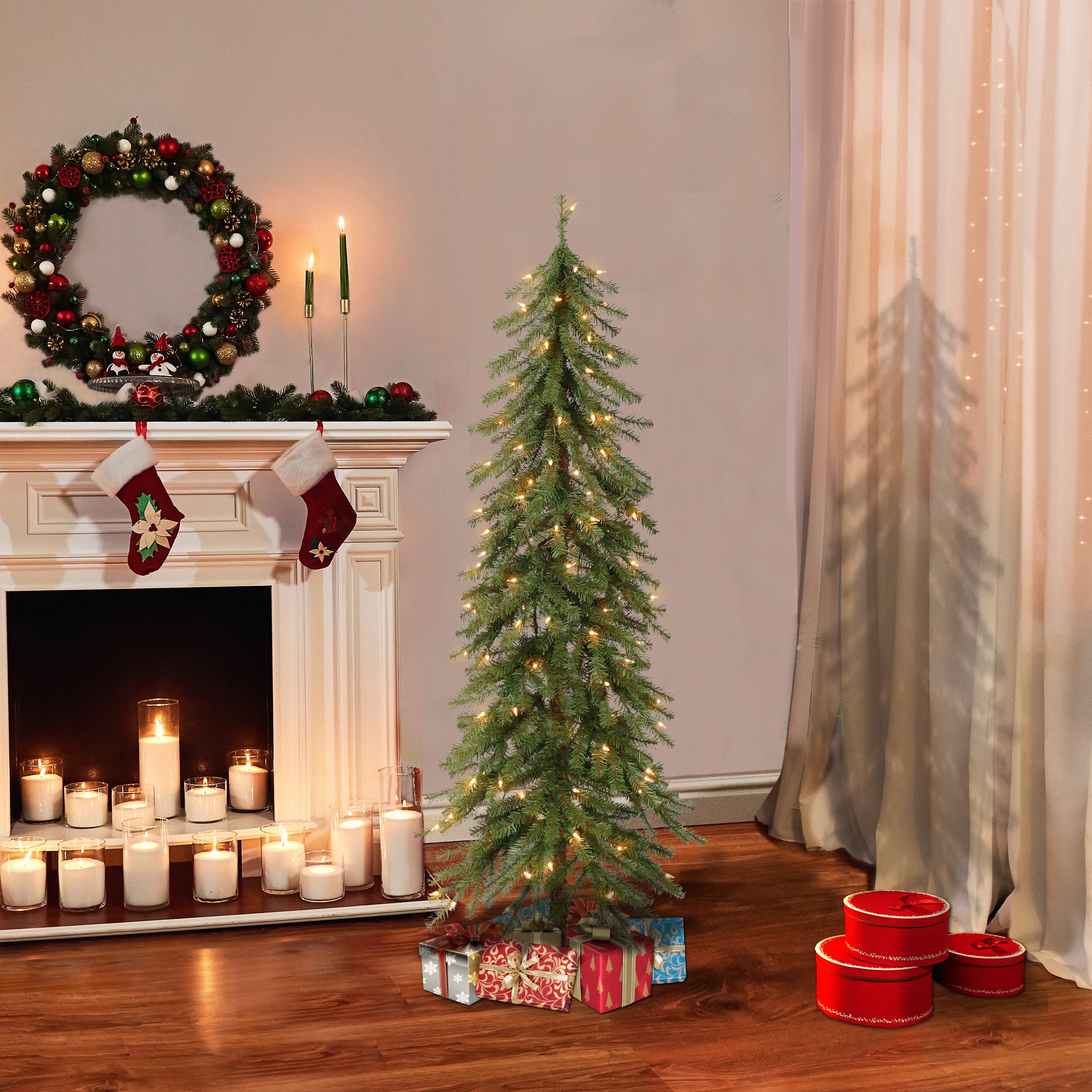 6ft Pre-Lit Alpine Christmas Tree